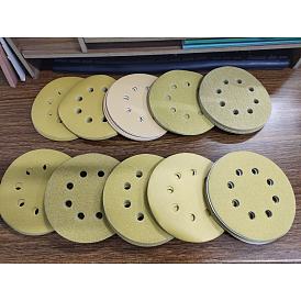8 Hole Hook and Loop Sanding Discs, Flocking Sandpaper, for Sanding Grinder Polishing Accessories