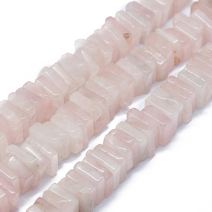 Naturel a augmenté perles de quartz brins, perles heishi carrées