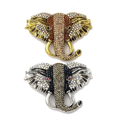 Сплав горный хрусталь брошь, изысканные булавки для лацканов одежды, слон