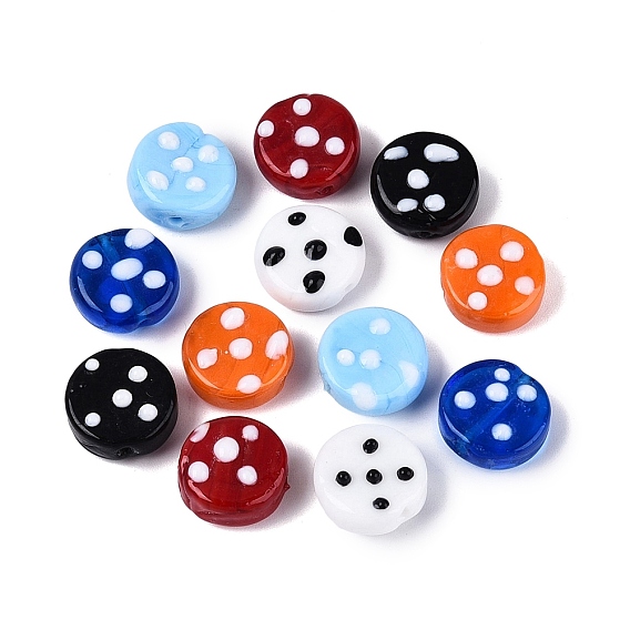 Бусины лэмпворк , плоская круглая точка