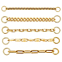 5Pcs 304 Stainless Steel Cable Chain & Box Chain & Dapped Chain & Curb Chain &  Paperclip Chain Connector Charms