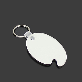 Sublimation Double-Sided Blank MDF Keychains, with Fish Shape Wooden Hard Board Pendants and Iron Split Key Rings