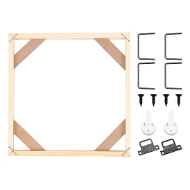 DIY Solid Wood Canvas Frame Kit, Wooden Art Frames, for Oil Painting & Wall Art, with Wood Stretcher Bars