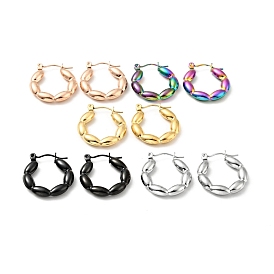 304 овальные серьги-кольца из нержавеющей стали для женщин