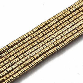 Rainbow Electroplate Non-magnetic Synthetic Hematite Beads Strands, Column