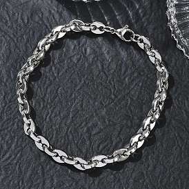 6mm 304 Armbänder aus ovalen Edelstahlgliedern, anlauffrei