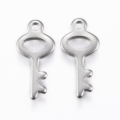 201 Stainless Steel Pendants, Skeleton Key