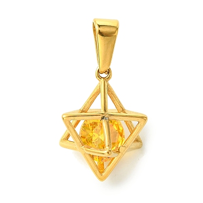 Вакуумное покрытие pvd 304 подвески из нержавеющей стали с микропаве из золота и кубического циркония