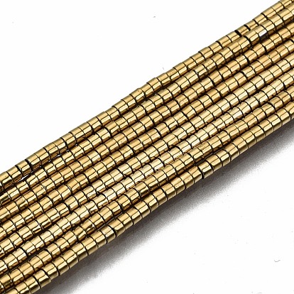 Rainbow Electroplate Non-magnetic Synthetic Hematite Beads Strands, Column