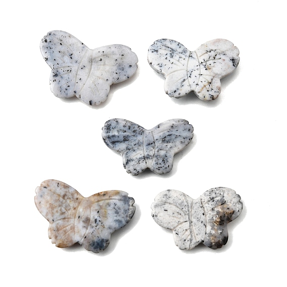 Резные бусины из натурального агата, бабочка, вертикально пробуренный