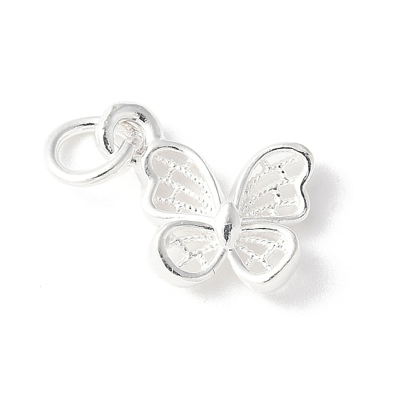 925 полые серебряные подвески-бабочки, с печатью 925