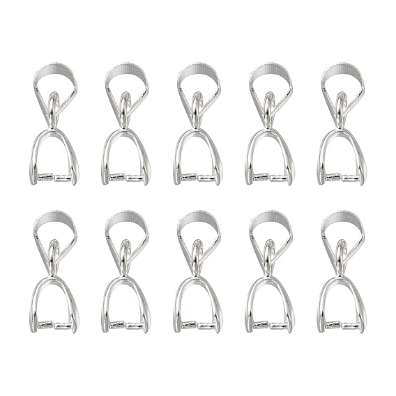 10Pcs Alloy Ice Pick Pinch Bails for Pendant Making