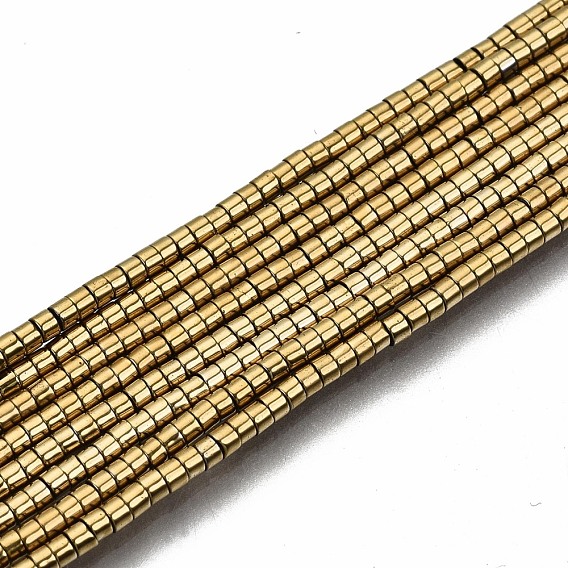 Rainbow Electroplate Non-magnetic Synthetic Hematite Beads Strands, Column