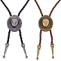2 шт. 2 цвета вестерн, цинковый сплав, галстук-боло, ковбойская шляпа, лариат, шнур из искусственной кожи, ожерелья