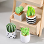 Accessoires de maison de poupée, Modèle de mini vase de cactus en résine de simulation