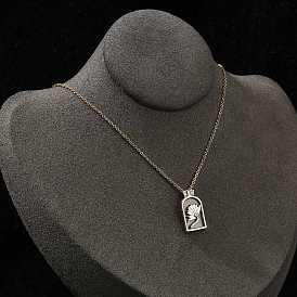 Арка с цветком латунные эмалевые подвески ожерелья, со стразами