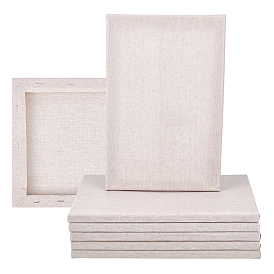 6шт. натянутого холста, холст, покрытый деревянной загрунтованной рамой, для рисования рисунком, прямоугольные