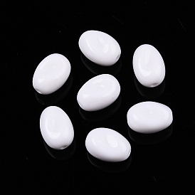 Непрозрачные акриловые бусины, овальные