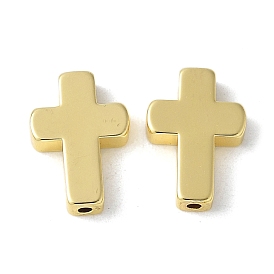 Латунные бусины, стойки покрытие, без свинца и без кадмия, крестик