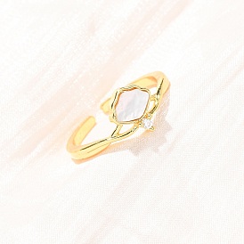 Манжеты из латуни с микро паве кубический цирконий для женщин, с оболочкой, без никеля , реальный 18 k позолоченный