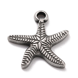 304 Stainless Steel Charms, Starfish