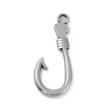 Pendentifs en acier inoxydable, hameçon