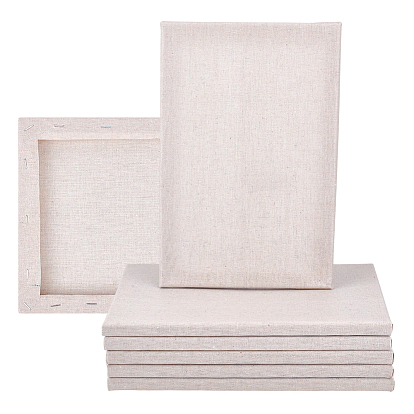 6шт. натянутого холста, холст, покрытый деревянной загрунтованной рамой, для рисования рисунком, прямоугольные