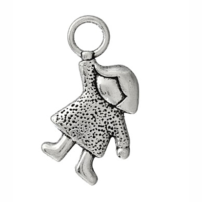 Pendentifs en alliage de style tibétain, fille, sans cadmium et sans plomb