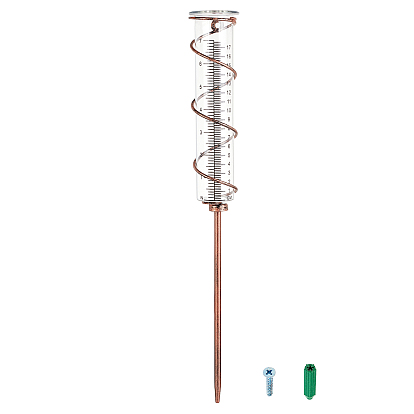 Empty Transparent Glass Test Tube, with Screw, Fixed Iron Wire and Iron Rod, Column
