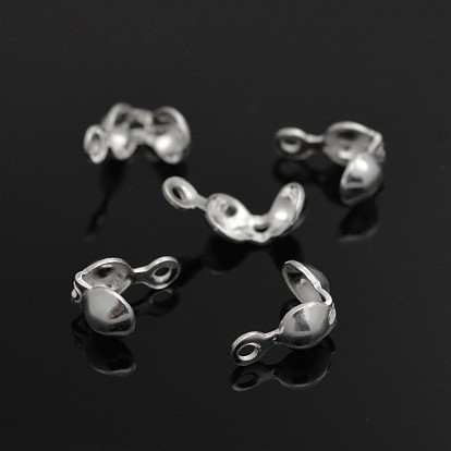 925 puntas de cuentas de plata esterlina, 2.5 mm, agujero: 1 mm