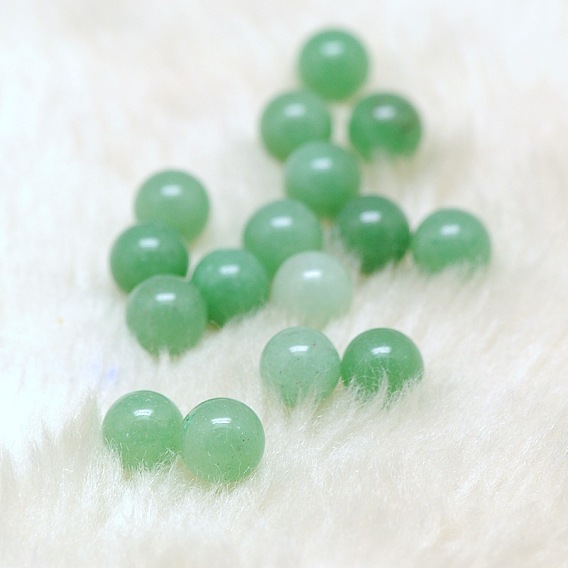 Natural Aventurine Round Ball No Hole Beads
