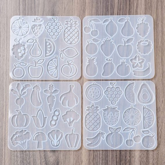 DIY силиконовые формы кулон, формы для литья смолы, овощи/фрукты