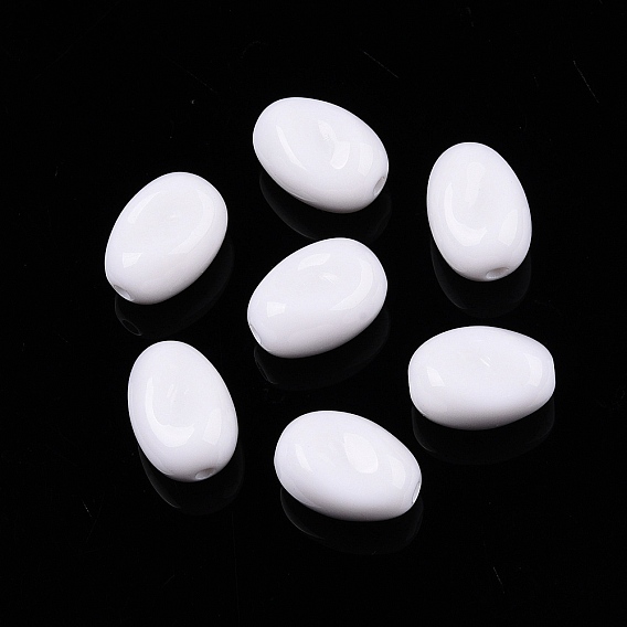 Непрозрачные акриловые бусины, овальные