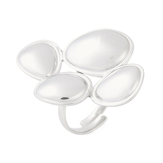 Антикоррозийные 304 открытые манжетные кольца из нержавеющей стали в форме капли, Кольца для женщин