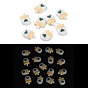 Luminous Resin Decoden Cabochons, with Enamel, Glow in the Dark, Two Tone Ice Lolly