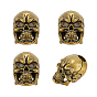 4pcs perles européennes en laiton, Perles avec un grand trou   , crane
