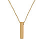 304 Stainless Steel Rectangle Pendant Urn Ashes Necklaces