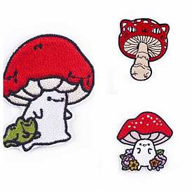 Polyester Embroidery Cloth Iron on Patches, Costume Accessories, Mushroom Elf