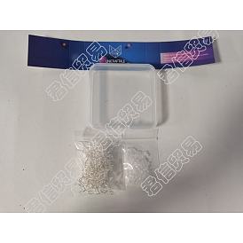 100 pcs 304 crochets de boucle d'oreille en acier inoxydable, avec 100 écrous d'oreille en plastique
