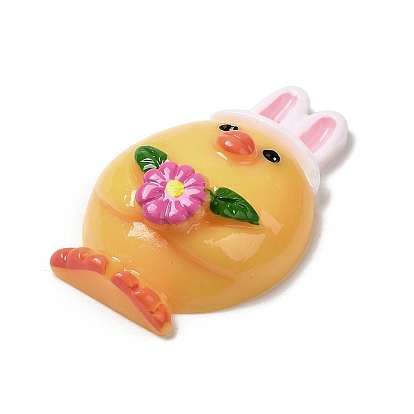 Easter Opaque Resin Cabochons, Chick