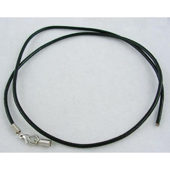 Imitation Leather Necklace Cord, 1.5mm in diameter, 18 inch