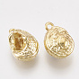 Brass Charms, Shell, Real 18K Gold Plated