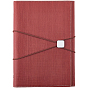 Imitation Leather Refillable Notebook Cover with Elastic Strap & Metal Snap, Rectangle