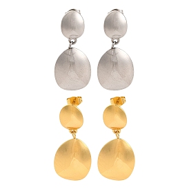 304 серьги-гвоздики из нержавеющей стали для женщин, овальные