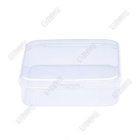 Square Plastic Bead Storage Containers, with Hinged Lid