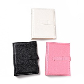 Portable PU Leather Earring Holder Foldable Book, Jewelry Storage Book for Woman Girl