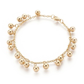 Ионное покрытие (ip) 304 браслеты с подвесками из нержавеющей стали, с карабин-лобстерами , кабельные цепи