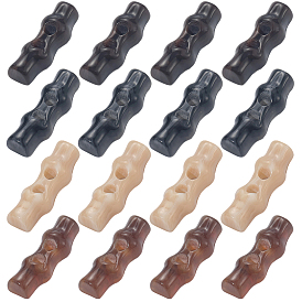 16 шт 4 цвета резиновые пуговицы, кнопки переключения рупора, 2-луночное, для пошива аксессуаров, бамбук