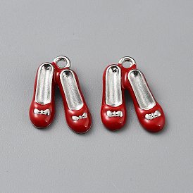 Кулон эмали сплава, платина, балетки на высоком каблуке