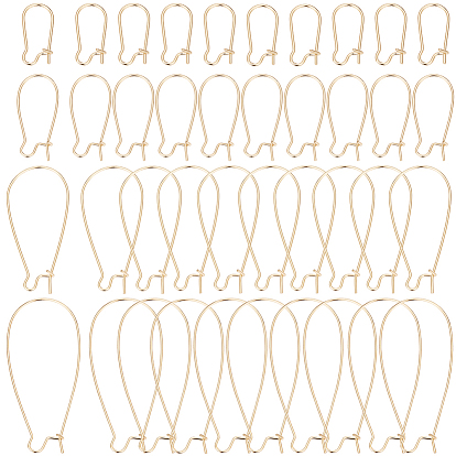 40шт. 4 стили латунные серьги-кольца фурнитура, провод почки